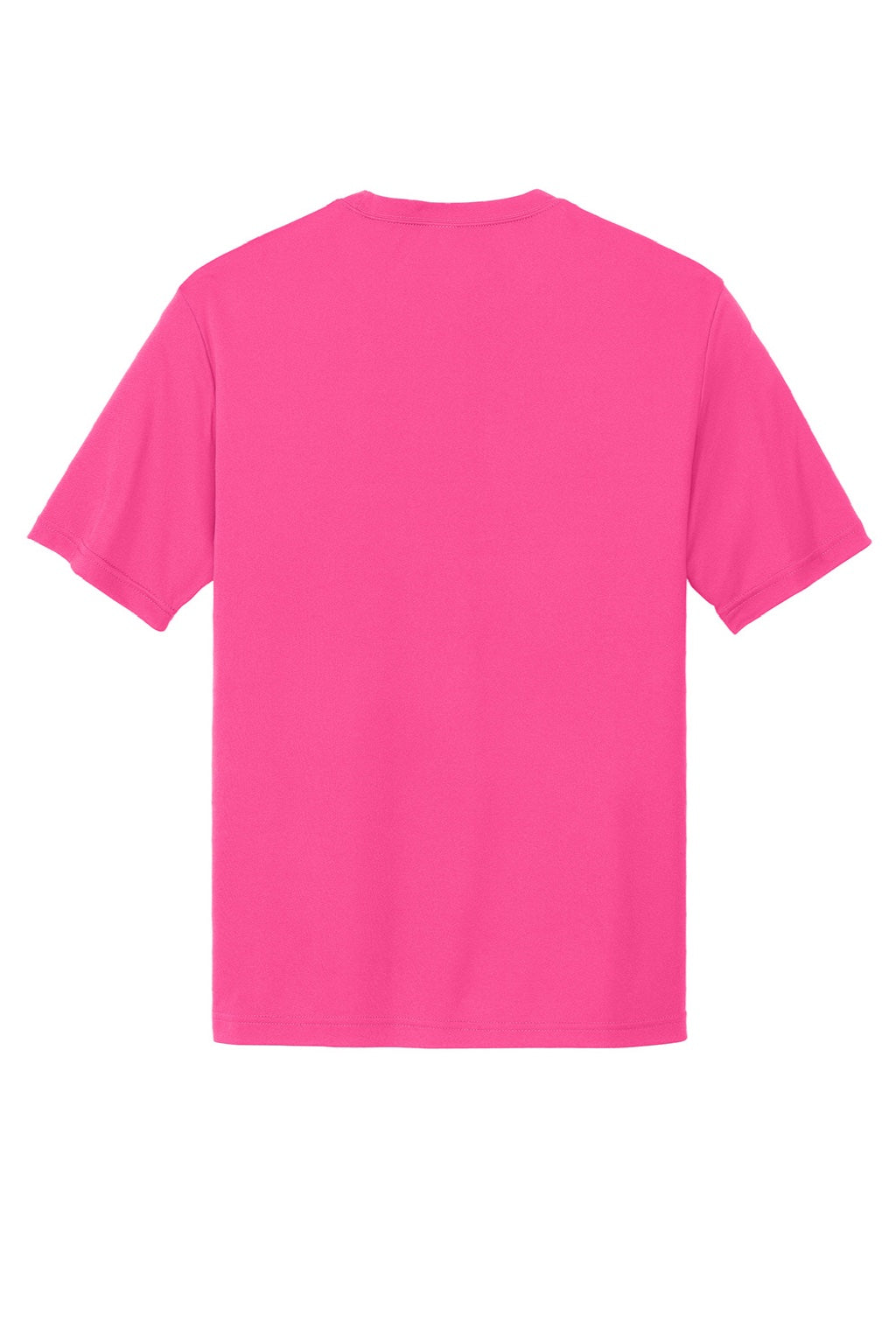 Sport-Tek ST350/TST350 Mens Competitor Moisture Wicking Short Sleeve Crewneck T-Shirt Neon Pink Flat Back