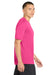 Sport-Tek ST350/TST350 Mens Competitor Moisture Wicking Short Sleeve Crewneck T-Shirt Neon Pink Model Side