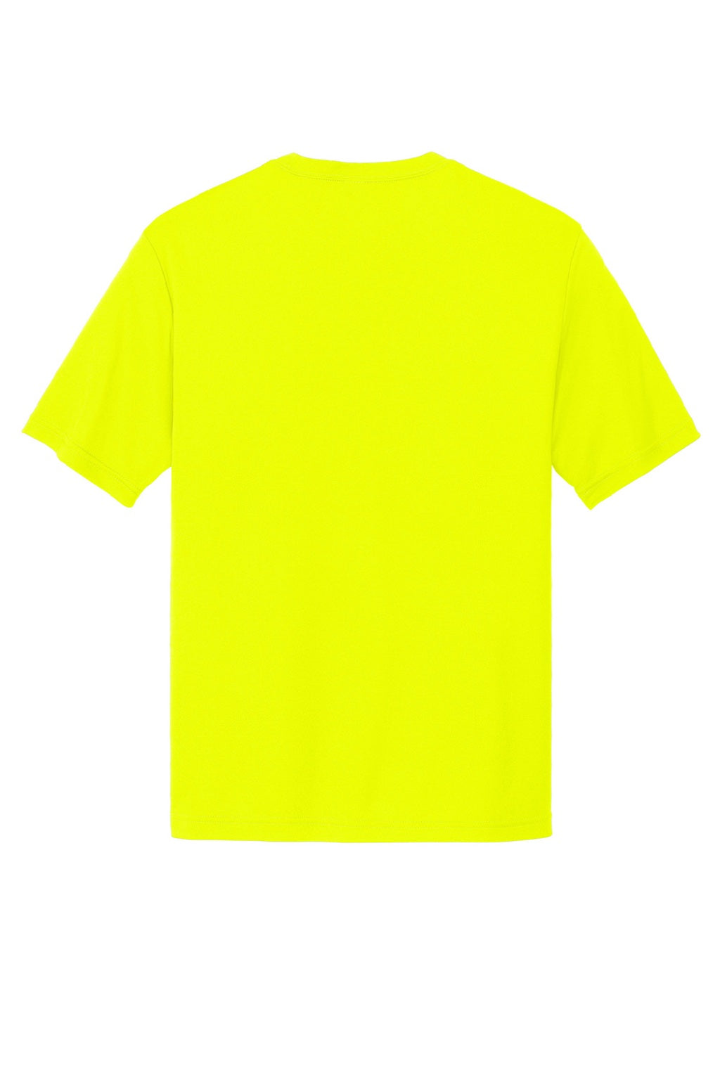Sport-Tek ST350/TST350 Mens Competitor Moisture Wicking Short Sleeve Crewneck T-Shirt Neon Yellow Flat Back