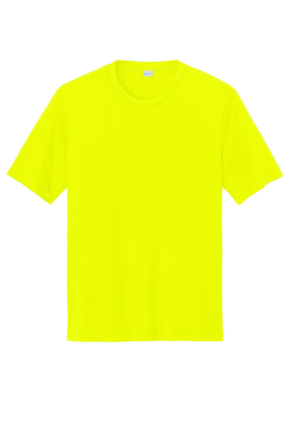 Sport-Tek ST350/TST350 Mens Competitor Moisture Wicking Short Sleeve Crewneck T-Shirt Neon Yellow Flat Front