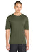 Sport-Tek ST350/TST350 Mens Competitor Moisture Wicking Short Sleeve Crewneck T-Shirt Olive Drab Green Model Front
