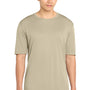 Sport-Tek Mens Competitor Moisture Wicking Short Sleeve Crewneck T-Shirt - Sand