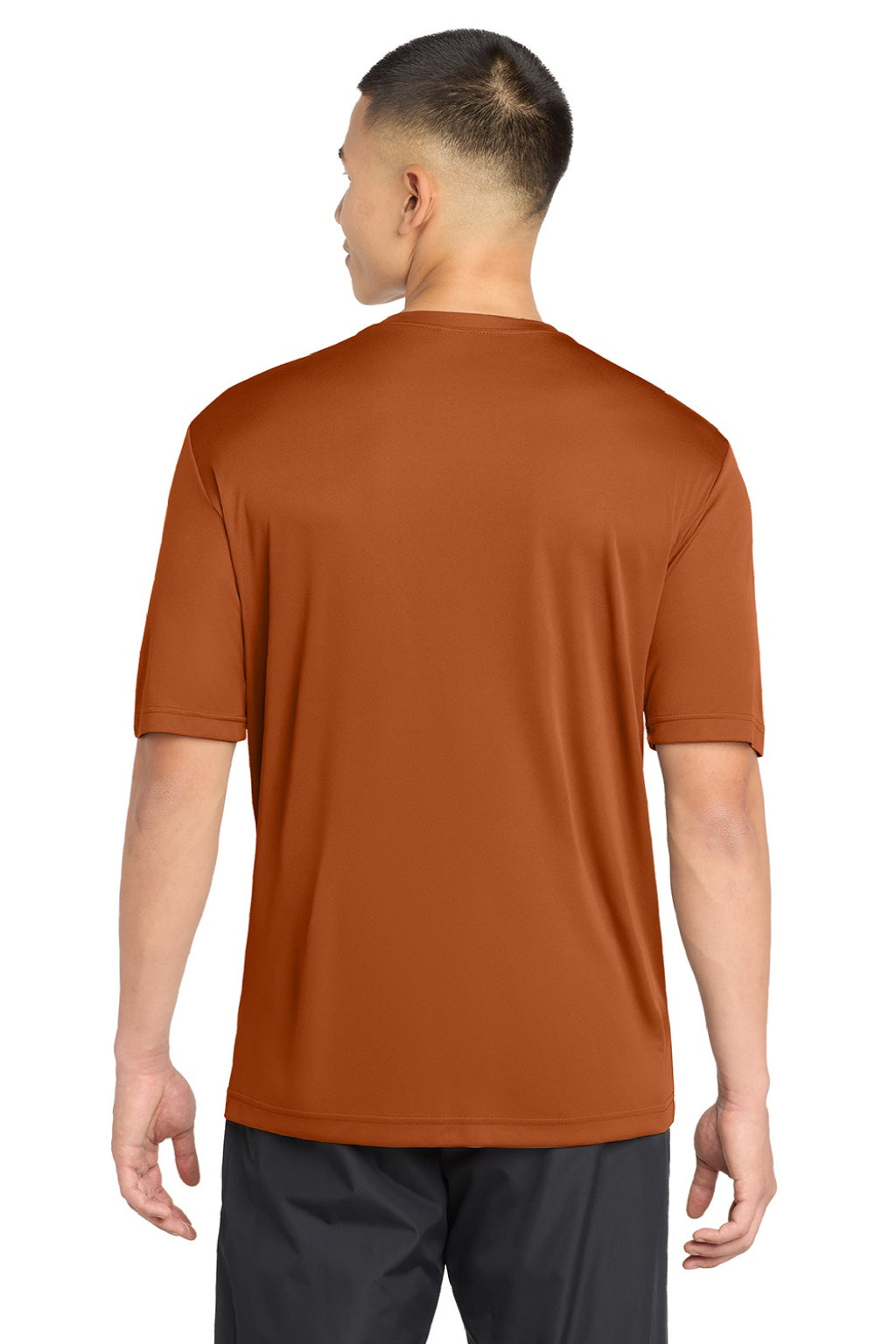 Sport-Tek ST350/TST350 Mens Competitor Moisture Wicking Short Sleeve Crewneck T-Shirt Texas Orange Model Back