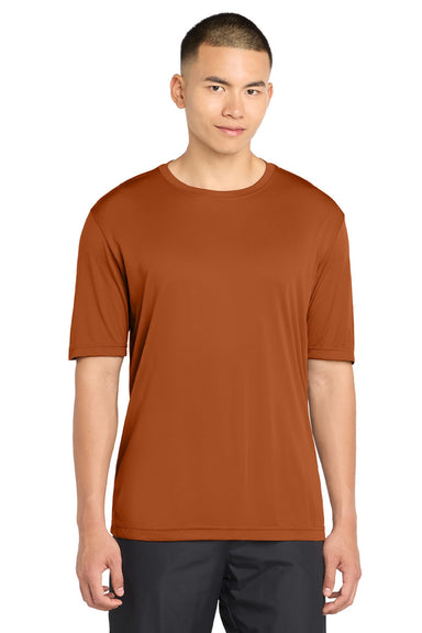 Sport-Tek ST350/TST350 Mens Competitor Moisture Wicking Short Sleeve Crewneck T-Shirt Texas Orange Model Front