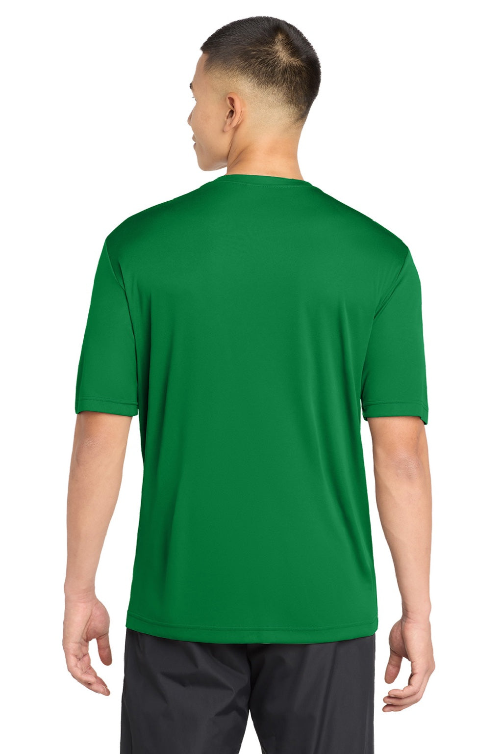 Sport-Tek ST350/TST350 Mens Competitor Moisture Wicking Short Sleeve Crewneck T-Shirt True Kelly Green Model Back