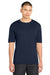 Sport-Tek ST350/TST350 Mens Competitor Moisture Wicking Short Sleeve Crewneck T-Shirt True Navy Blue Model Front