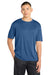 Sport-Tek ST350/TST350 Mens Competitor Moisture Wicking Short Sleeve Crewneck T-Shirt Heather True Royal Blue Model Front