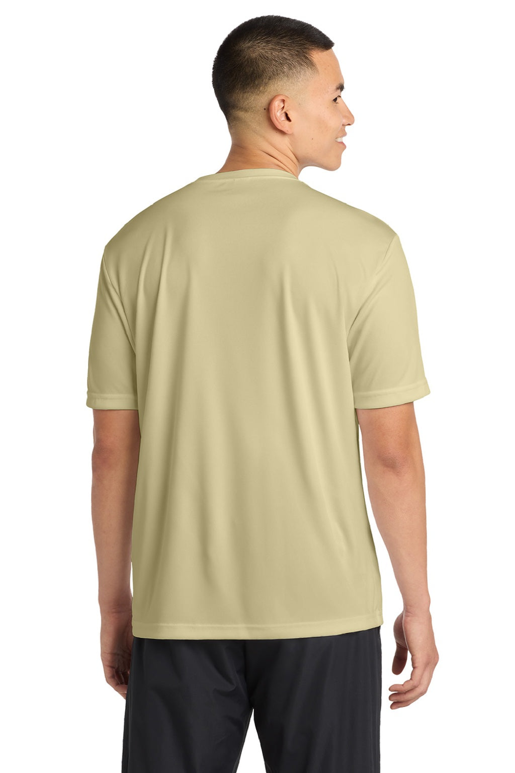 Sport-Tek ST350/TST350 Mens Competitor Moisture Wicking Short Sleeve Crewneck T-Shirt Vegas Gold Model Back