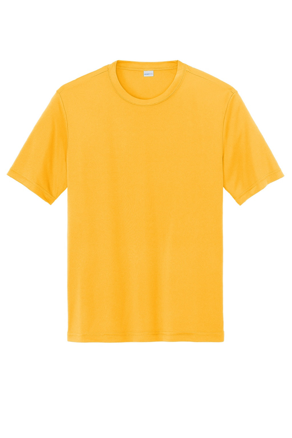 Sport-Tek ST350/TST350 Mens Competitor Moisture Wicking Short Sleeve Crewneck T-Shirt Gold Flat Front