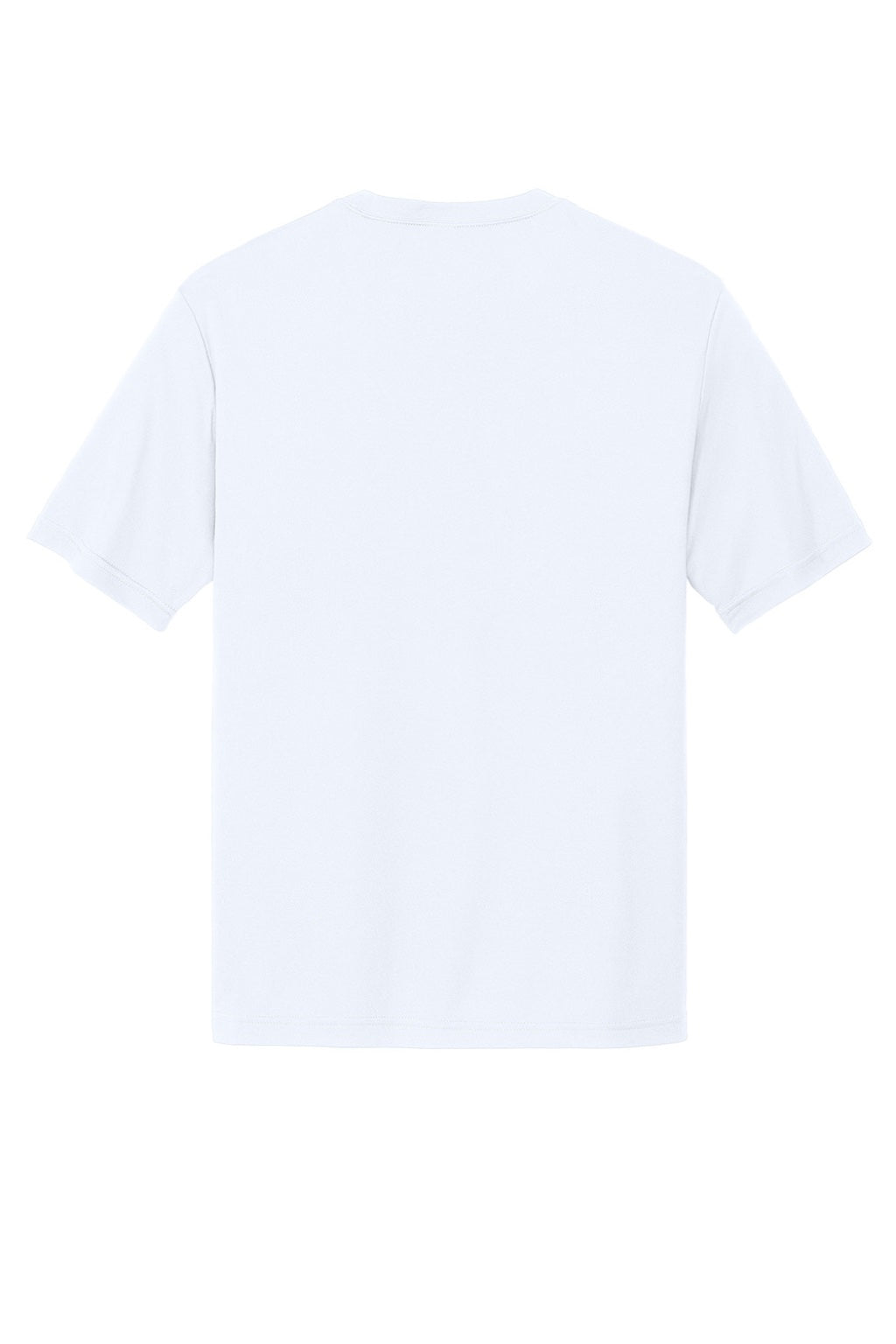 Sport-Tek ST350/TST350 Mens Competitor Moisture Wicking Short Sleeve Crewneck T-Shirt White Flat Back