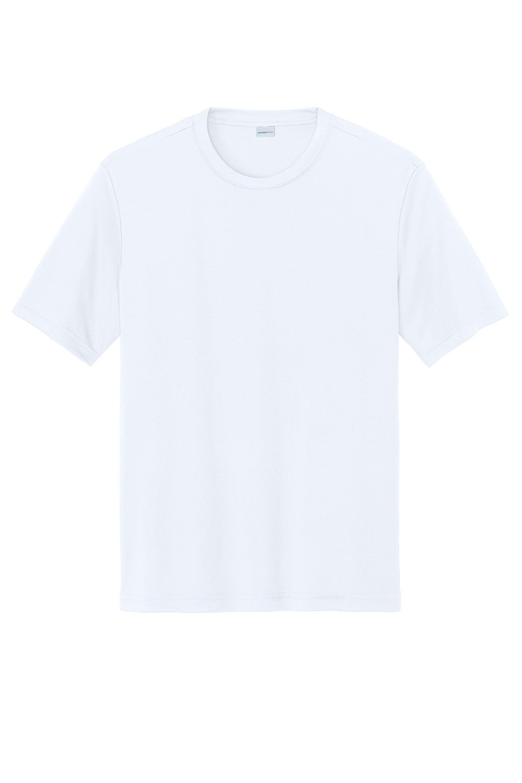 Sport-Tek ST350/TST350 Mens Competitor Moisture Wicking Short Sleeve Crewneck T-Shirt White Flat Front