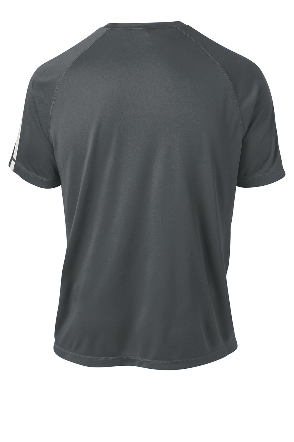 Sport-Tek ST351 Mens Competitor Moisture Wicking Short Sleeve Crewneck T-Shirt Iron Grey/White Flat Back