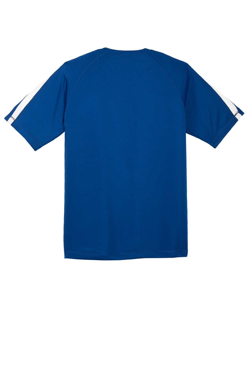 Sport-Tek ST351 Mens Competitor Moisture Wicking Short Sleeve Crewneck T-Shirt Royal Blue/White Flat Back