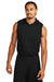 Sport-Tek ST352H Mens Moisture Wicking Competitor Hooded Tank Top Hoodie Black Model Front
