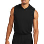 Sport-Tek Mens Moisture Wicking Competitor Hooded Tank Top Hoodie - Black