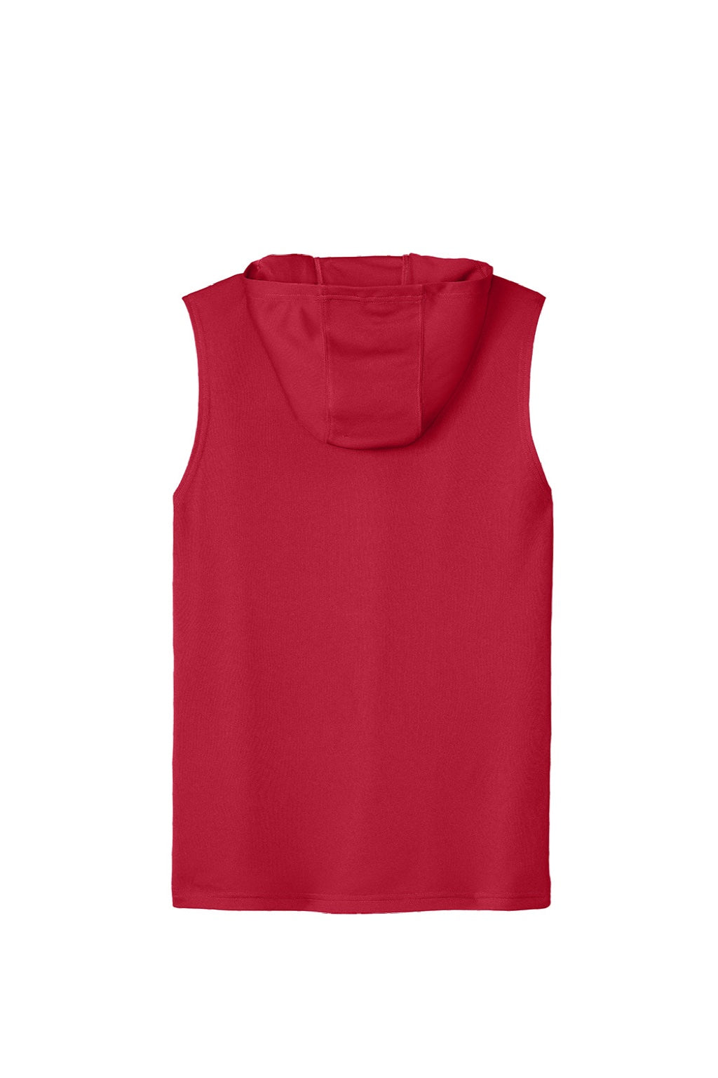 Sport-Tek ST352H Mens Moisture Wicking Competitor Hooded Tank Top Hoodie Deep Red Flat Back