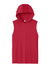 Sport-Tek ST352H Mens Moisture Wicking Competitor Hooded Tank Top Hoodie Deep Red Flat Front