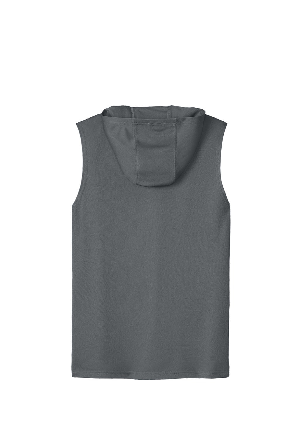 Sport-Tek ST352H Mens Moisture Wicking Competitor Hooded Tank Top Hoodie Iron Grey Flat Back