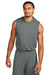 Sport-Tek ST352H Mens Moisture Wicking Competitor Hooded Tank Top Hoodie Iron Grey Model Front