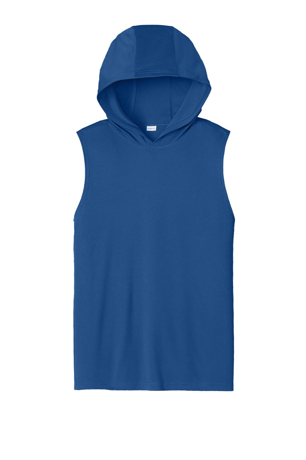 Sport-Tek ST352H Mens Moisture Wicking Competitor Hooded Tank Top Hoodie Royal Blue Flat Front