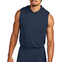Sport-Tek Mens Moisture Wicking Competitor Hooded Tank Top Hoodie - True Navy Blue