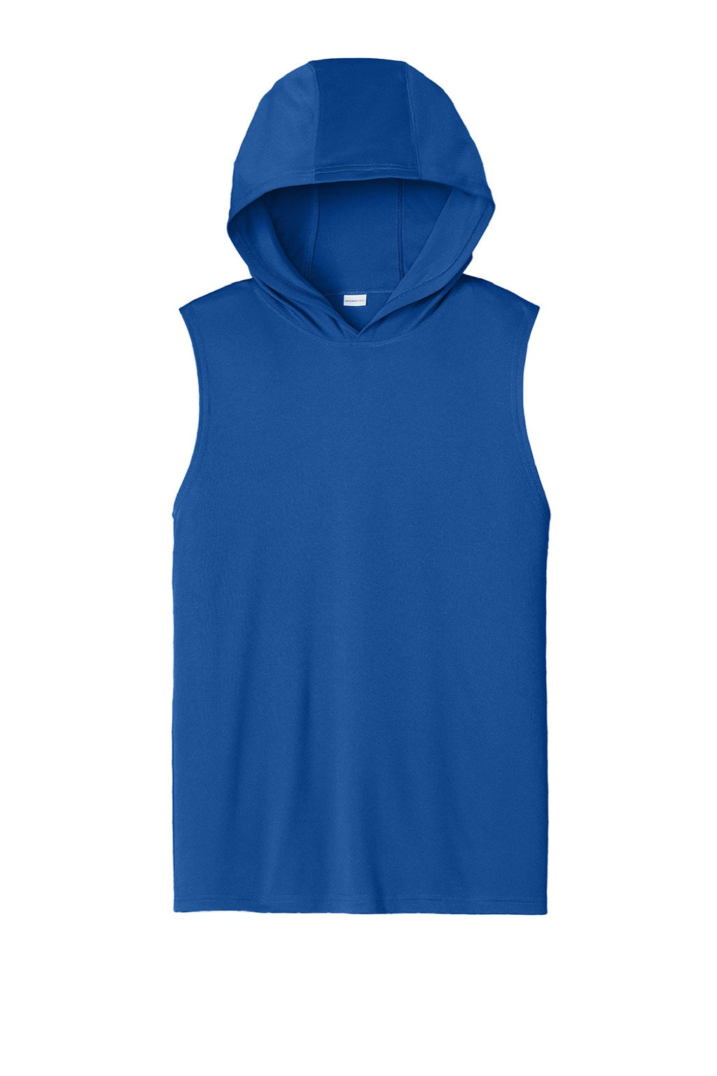 Sport-Tek ST352H Mens Moisture Wicking Competitor Hooded Tank Top Hoodie True Royal Blue Flat Front