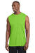 Sport-Tek ST352 Mens Competitor Moisture Wicking Tank Top Lime Shock Green Model Front