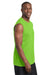 Sport-Tek ST352 Mens Competitor Moisture Wicking Tank Top Lime Shock Green Model Side