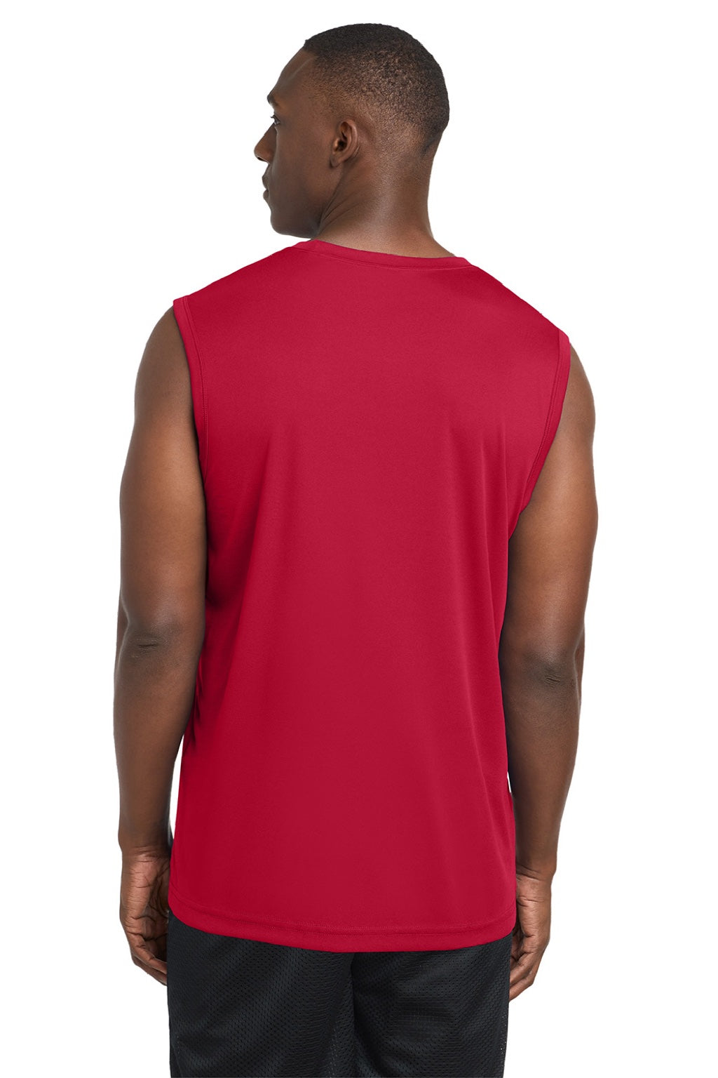 Sport-Tek ST352 Mens Competitor Moisture Wicking Tank Top True Red Model Back