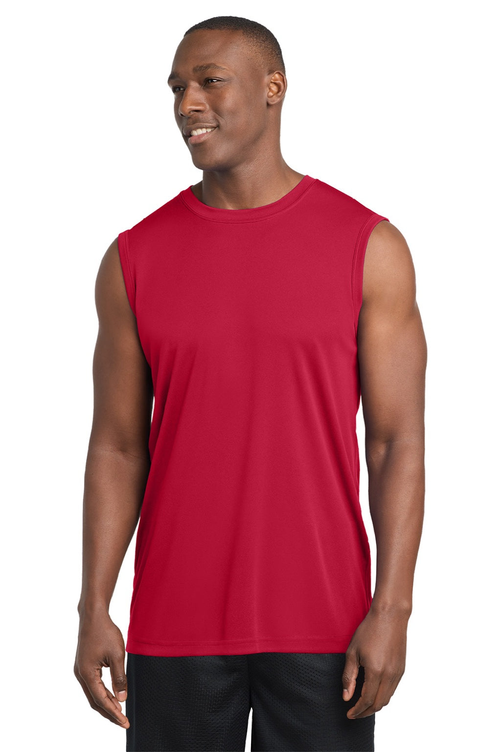 Sport-Tek ST352 Mens Competitor Moisture Wicking Tank Top True Red Model Front