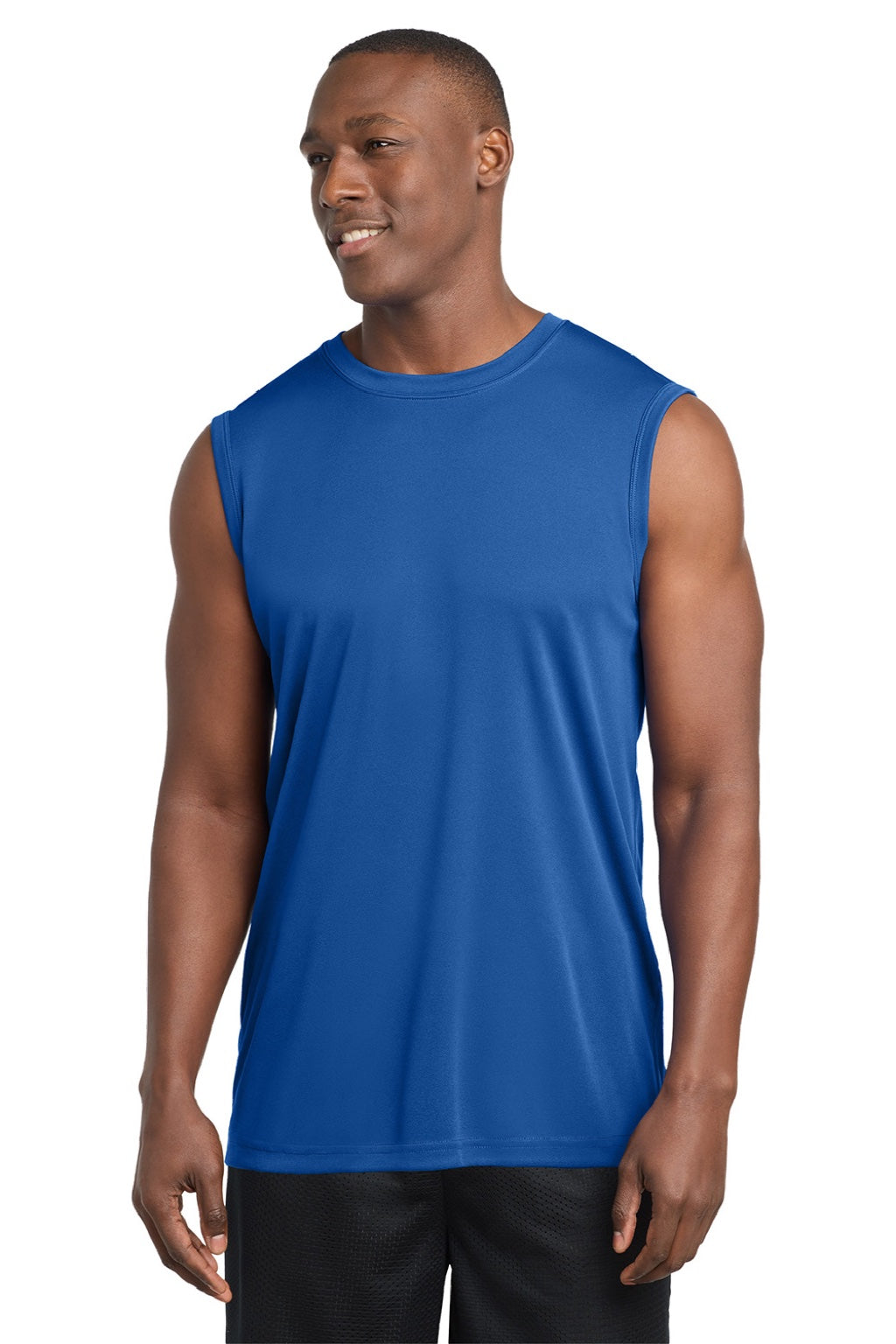 Sport-Tek ST352 Mens Competitor Moisture Wicking Tank Top True Royal Blue Model Front