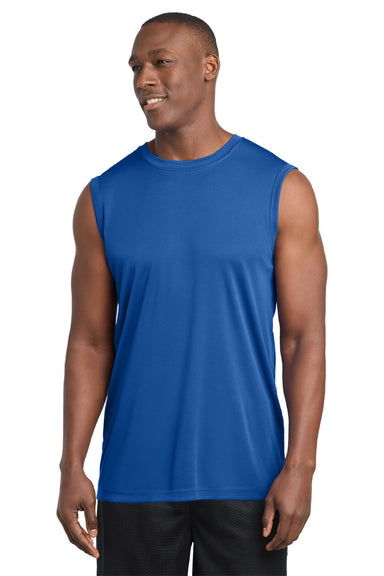 Sport-Tek ST352 Mens Competitor Moisture Wicking Tank Top True Royal Blue Model Front