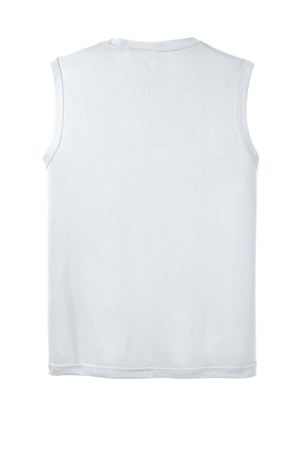 Sport-Tek ST352 Mens Competitor Moisture Wicking Tank Top White Flat Back