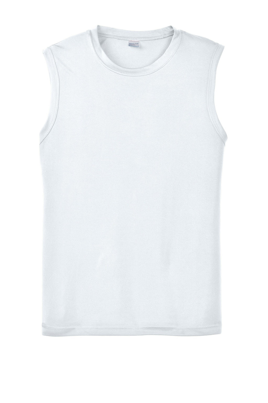 Sport-Tek ST352 Mens Competitor Moisture Wicking Tank Top White Flat Front