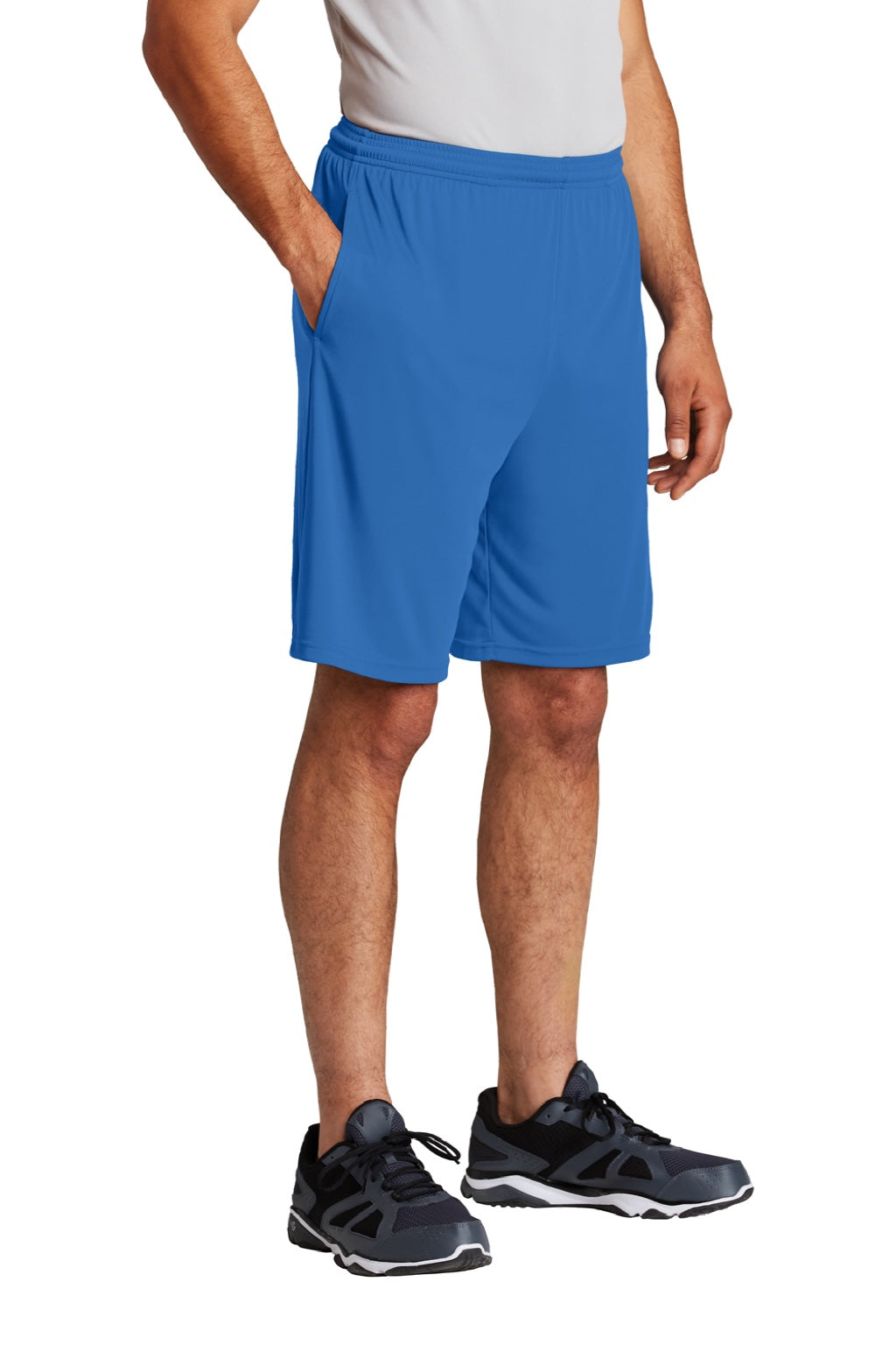Sport-Tek ST355P Mens Competitor Moisture Wicking Shorts w/ Pockets Royal Blue Model 3q