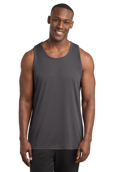 Sport-Tek ST356 Mens Competitor Moisture Wicking Tank Top Iron Grey Model Front