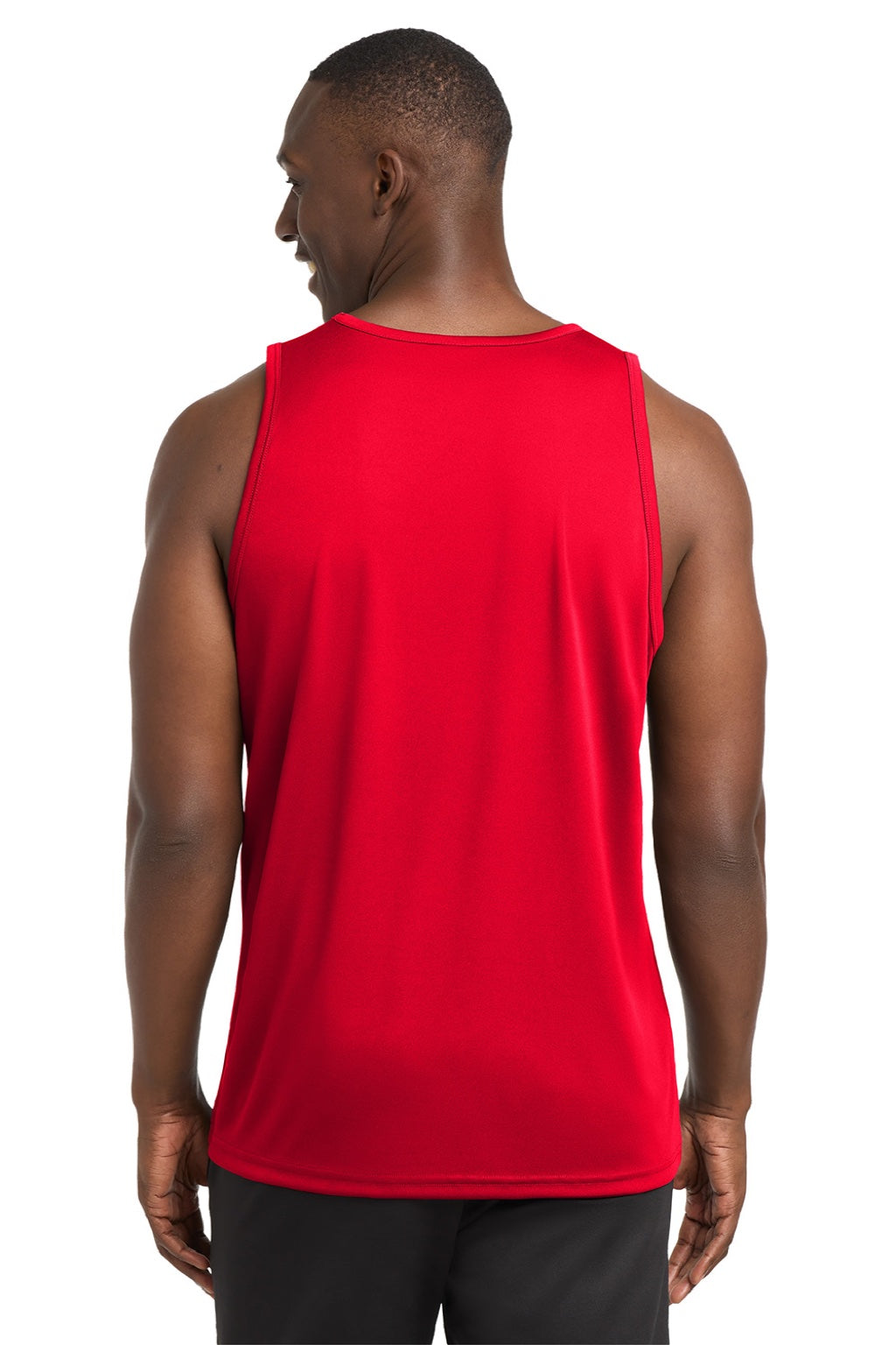 Sport-Tek ST356 Mens Competitor Moisture Wicking Tank Top True Red Model Back