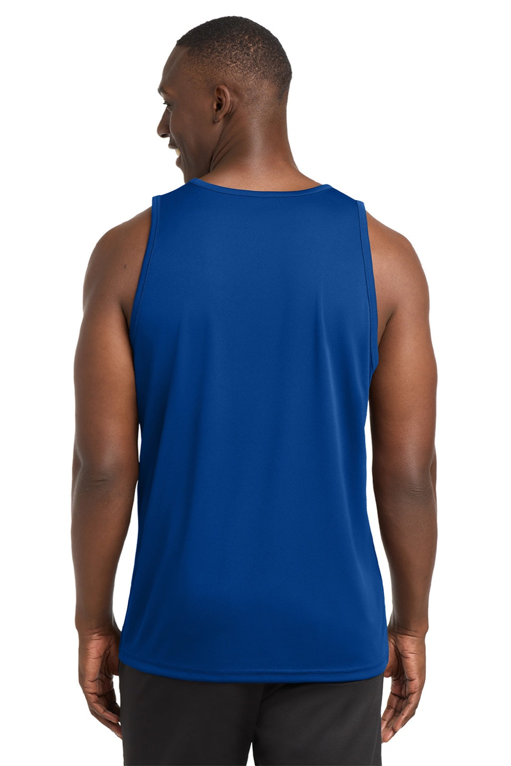 Sport-Tek ST356 Mens Competitor Moisture Wicking Tank Top True Royal Blue Model Back