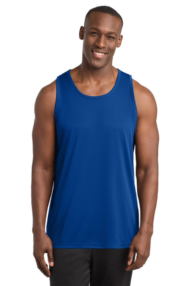 Sport-Tek ST356 Mens Competitor Moisture Wicking Tank Top True Royal Blue Model Front