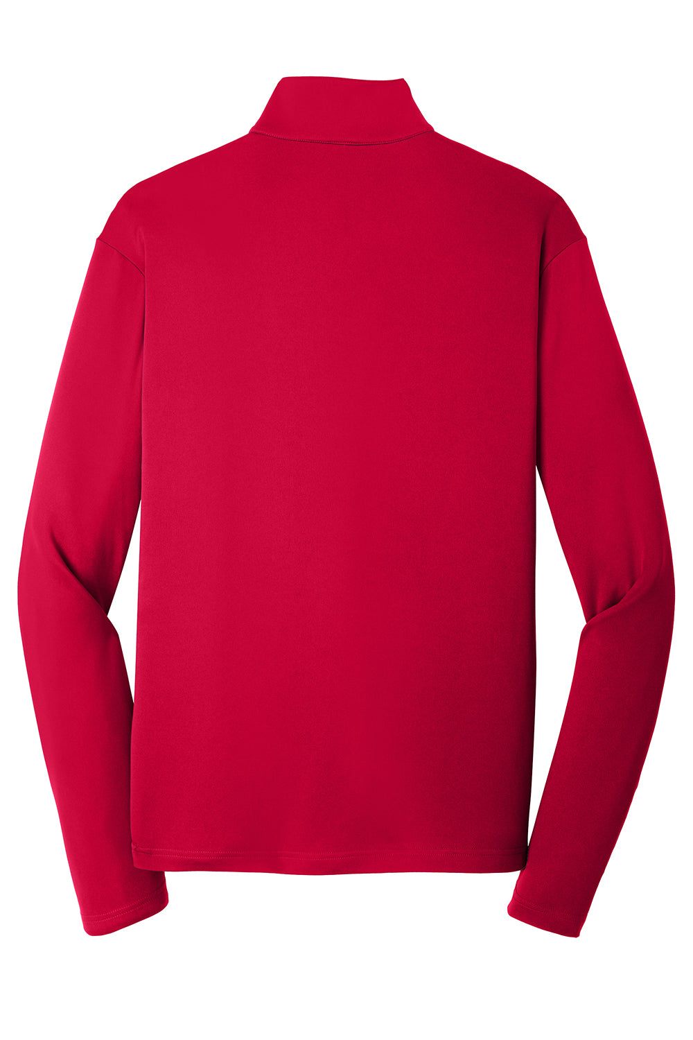 Sport-Tek ST357 Mens Competitor Moisture Wicking 1/4 Zip Sweatshirt Deep Red Flat Back