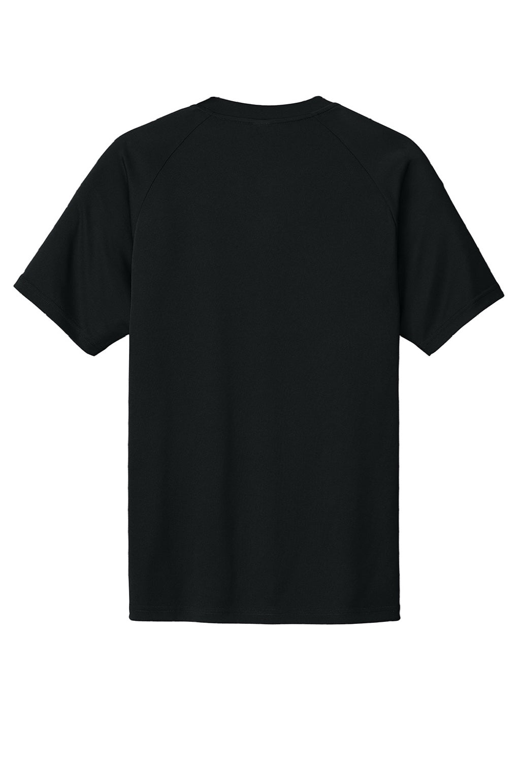 Sport-Tek ST359 Mens Moisture Wicking Competitor 2 Button Short Sleeve Henley Black Flat Back
