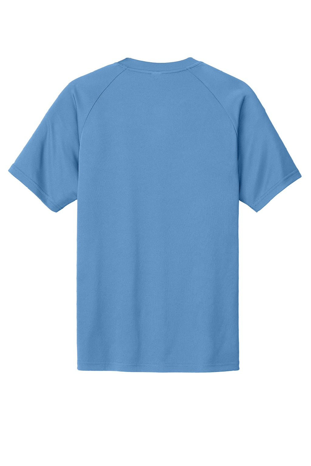 Sport-Tek ST359 Mens Moisture Wicking Competitor 2 Button Short Sleeve Henley Carolina Blue Flat Back