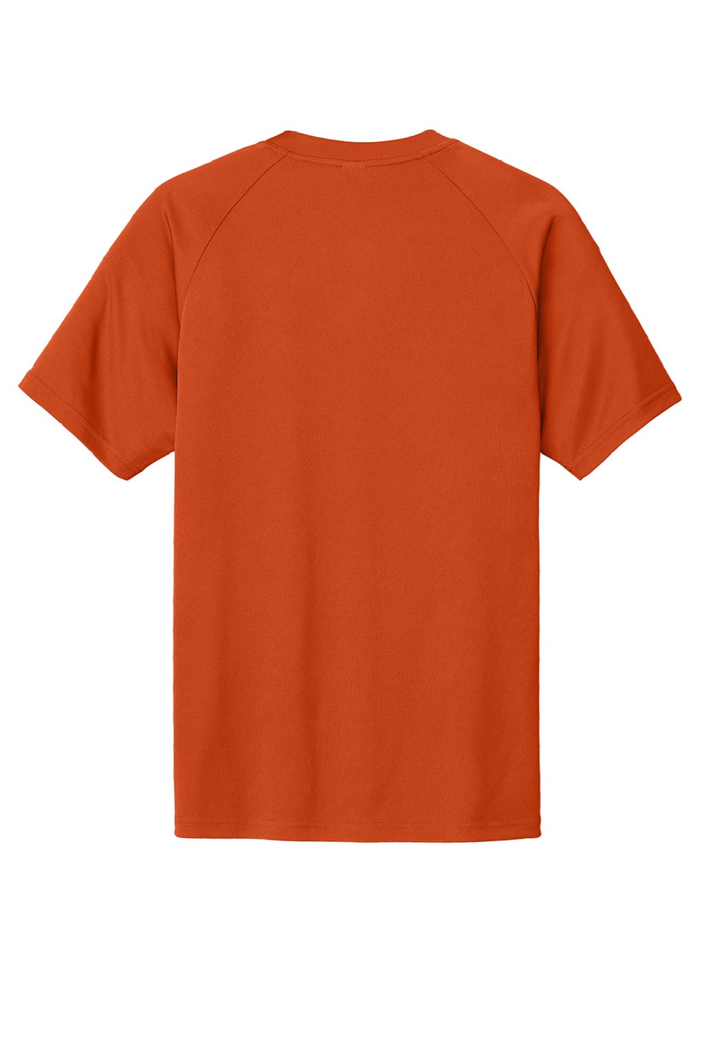 Sport-Tek ST359 Mens Moisture Wicking Competitor 2 Button Short Sleeve Henley Deep Orange Flat Back