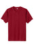 Sport-Tek ST359 Mens Moisture Wicking Competitor 2 Button Short Sleeve Henley Deep Red Flat Front