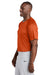 Sport-Tek ST359 Mens Moisture Wicking Competitor 2 Button Short Sleeve Henley Deep Orange Model Side