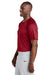 Sport-Tek ST359 Mens Moisture Wicking Competitor 2 Button Short Sleeve Henley Deep Red Model Side
