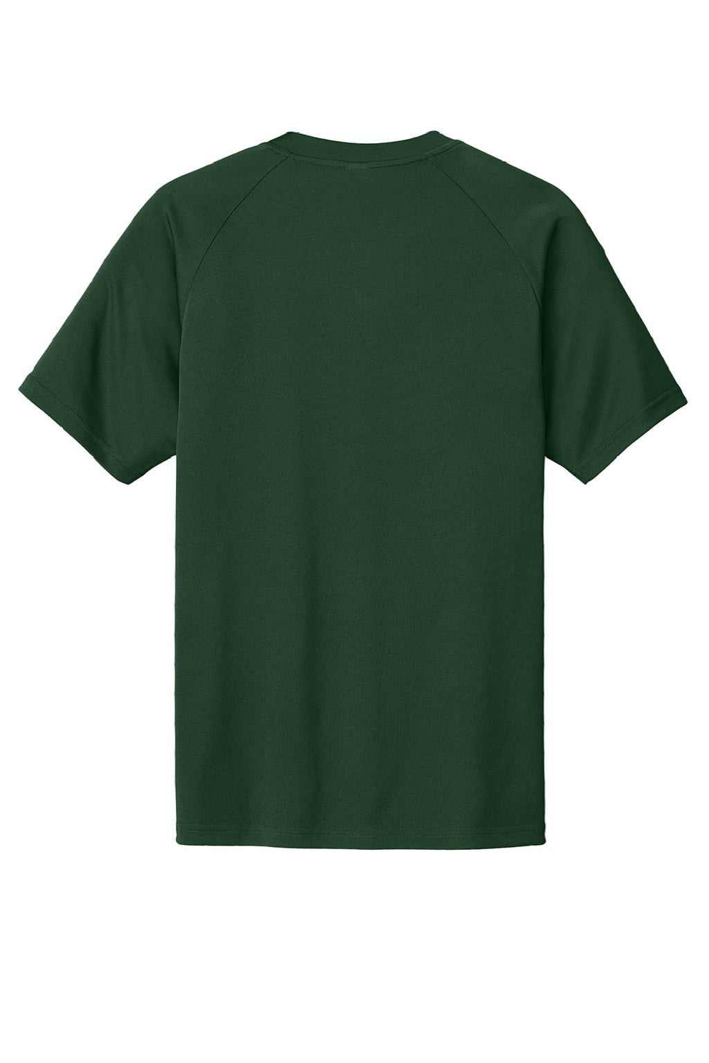 Sport-Tek ST359 Mens Moisture Wicking Competitor 2 Button Short Sleeve Henley Forest Green Flat Back