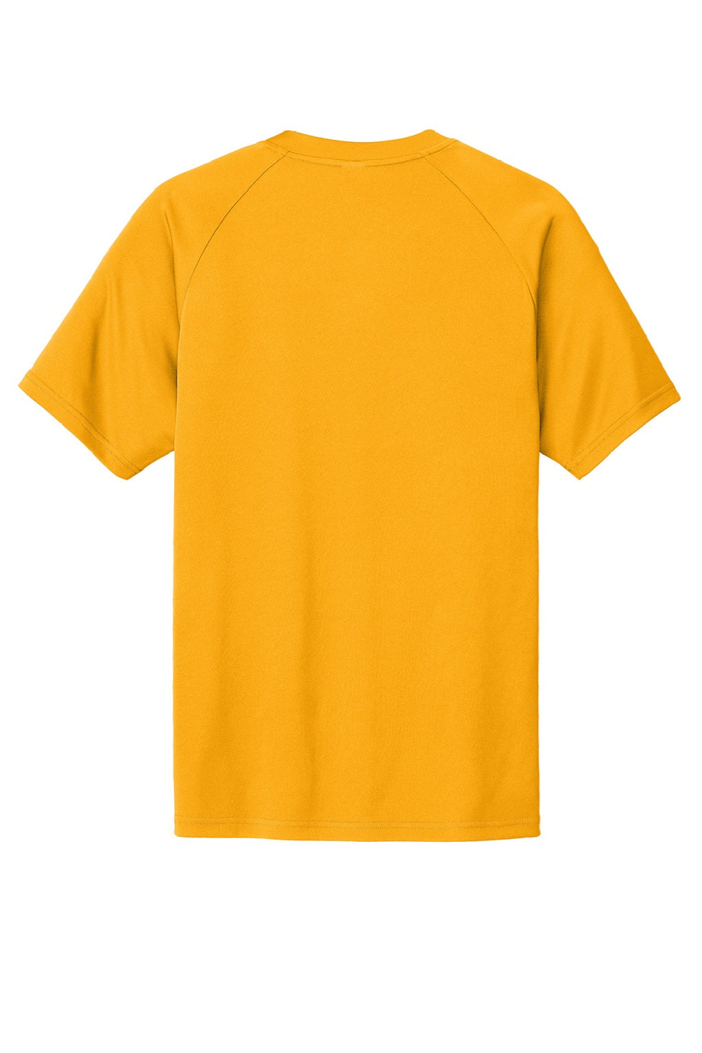 Sport-Tek ST359 Mens Moisture Wicking Competitor 2 Button Short Sleeve Henley Gold Flat Back