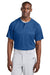 Sport-Tek ST359 Mens Moisture Wicking Competitor 2 Button Short Sleeve Henley Royal Blue Model Front