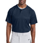 Sport-Tek Mens Moisture Wicking Competitor 2 Button Short Sleeve Henley - True Navy Blue